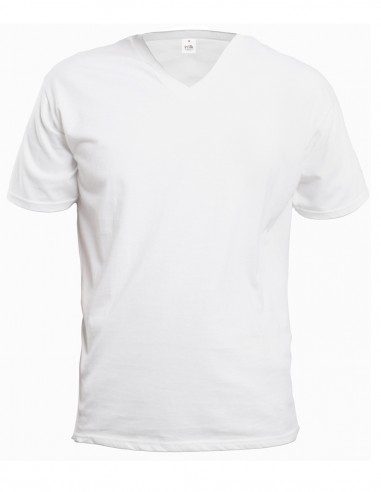 T-Shirt in Seta con Scollo a V inSilk Silkbasics Bianco