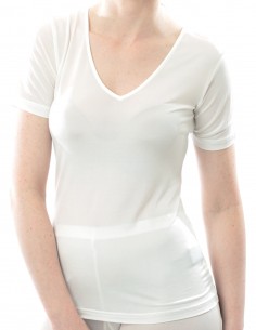 Donna Abbigliamento da T-shirt e top da Top a manica corta 11% di sconto Top Ventotene in seta e cotoneLoro Piana in Seta di colore Bianco 
